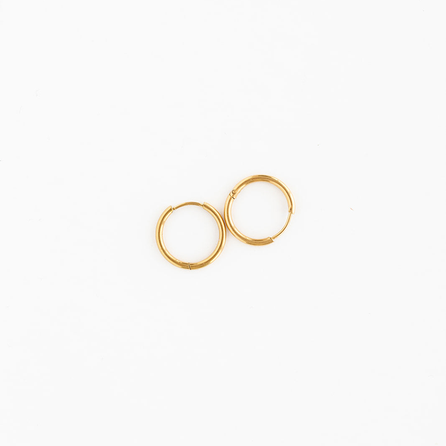 Endless Hoop Thin Gold-gallery-38010592657582