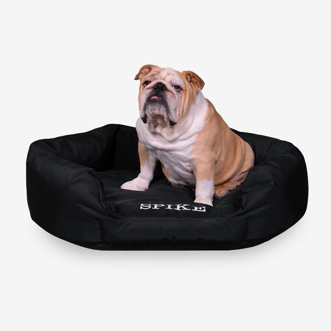Tough Ripstop™ Oval Bolster Pillow Dog Bed-gallery-35524452810891
