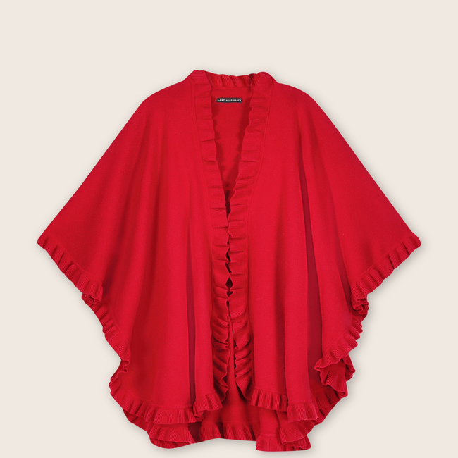 Volant Knitted Cashmere Cape-gallery-42952149729560