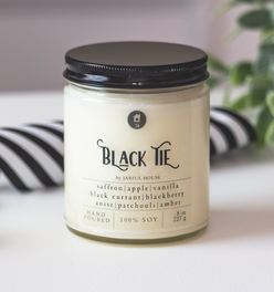 Scented Soy Candle Black Tie | Candle for Men - 8 oz