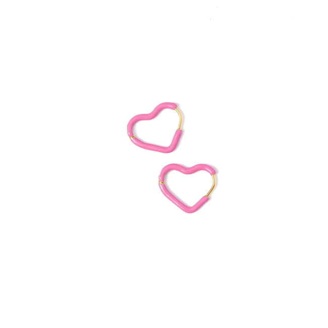 Enamel Heart Hoop-gallery-42629216927918