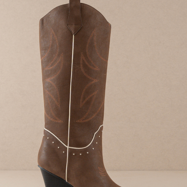 The Ashton | Coffee Cowboy Boot with Flaire-gallery-36397623509169