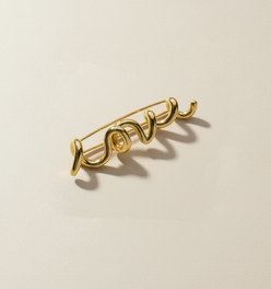 Love Brooch - Gold Plated