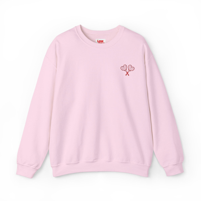 Love All Tennis Adult Embroidered Crewneck Sweatshirt-gallery-35648397115473