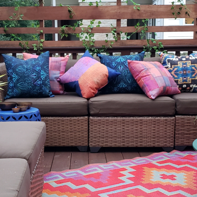 Outdoor Pillow - Neela Blue-gallery-31845138825329