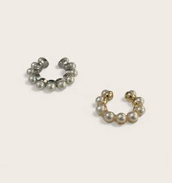 Mini Pearl & Metal Earcuffs