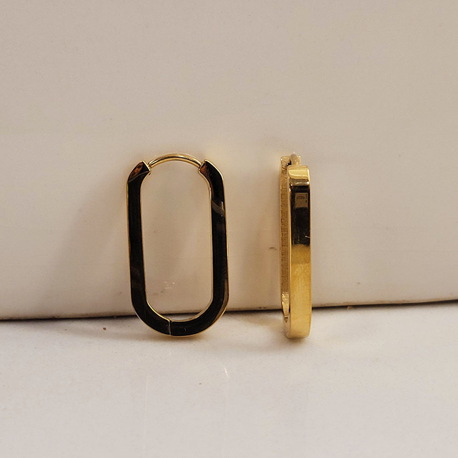 Azura Geometric Gold Hoop Earrings-gallery-42474078208250