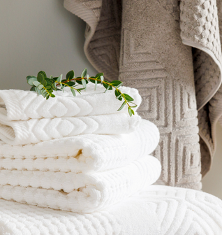 Texere 100% Organic Cotton Diamond Jacquard Towel Set