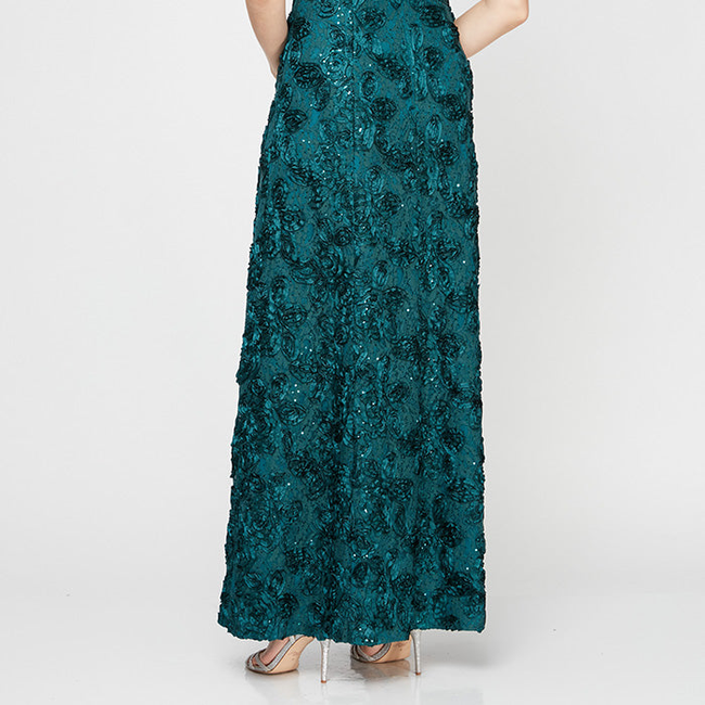 Evelyn Rosette Lace Long Gown-gallery-42518444343552