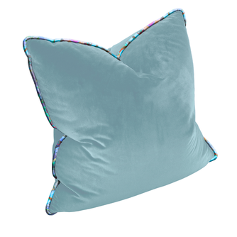 The Luxe - Porcelain Blue with Moroccan Knot Welt