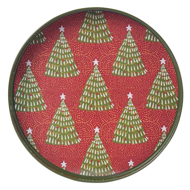 Filigree Trees 15 Inch Round Tray-gallery-30495341805655