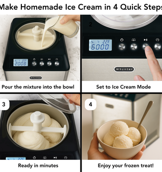 Whynter 2.1 Quart Upright Ice Cream Maker with Stainless Steel Bowl ICM-201SB