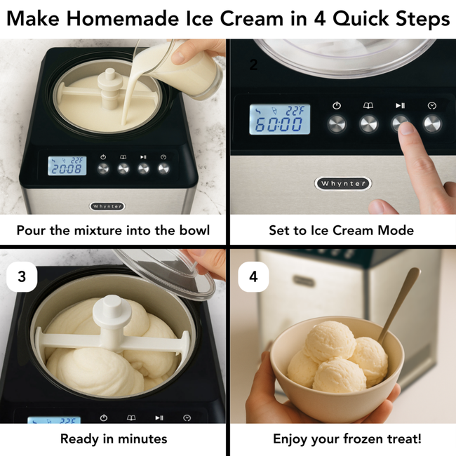 Whynter 2.1 Quart Upright Ice Cream Maker with Stainless Steel Bowl ICM-201SB-gallery-46302115070200