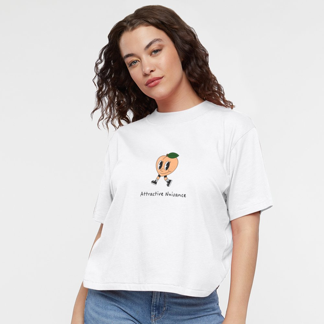 Attractive Nuisance Peachy Women's Boxy Tee-gallery-32617912434754