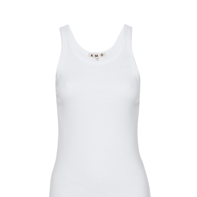 Long Rib Tank <br> White-gallery-30809618808898