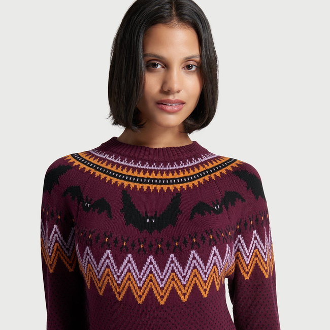 It Be Like 'Bat' Fair Isle Sweater Dress-gallery-37010597249195
