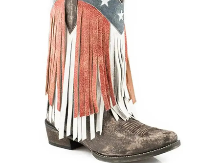 Roper American Beauty (Red/White/Blue) - Women's Cowgirl Boot