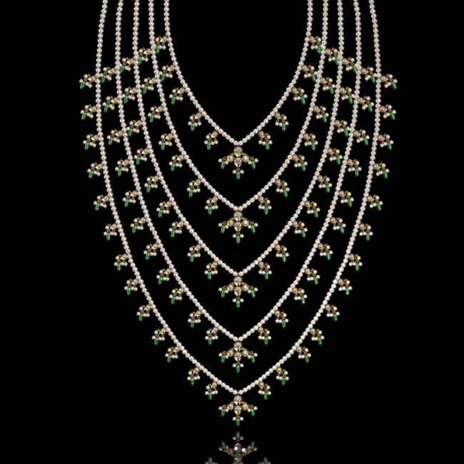 Verdant Panchjanya Necklace-gallery-36645850218553