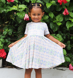 Spring Cascade Bamboo Twirl Dress