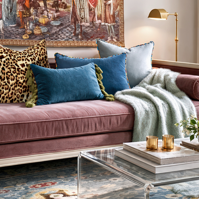 The Luxe - Porcelain Blue with Moroccan Knot Welt-gallery-34938322976881