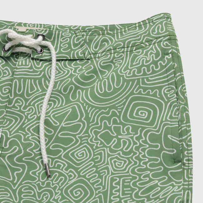 Duke 7.25” Doodle Boardshort - Turf Green-gallery-47040674627842