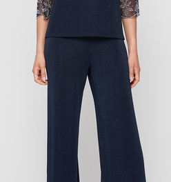 Straight Leg Metallic Knit Pant