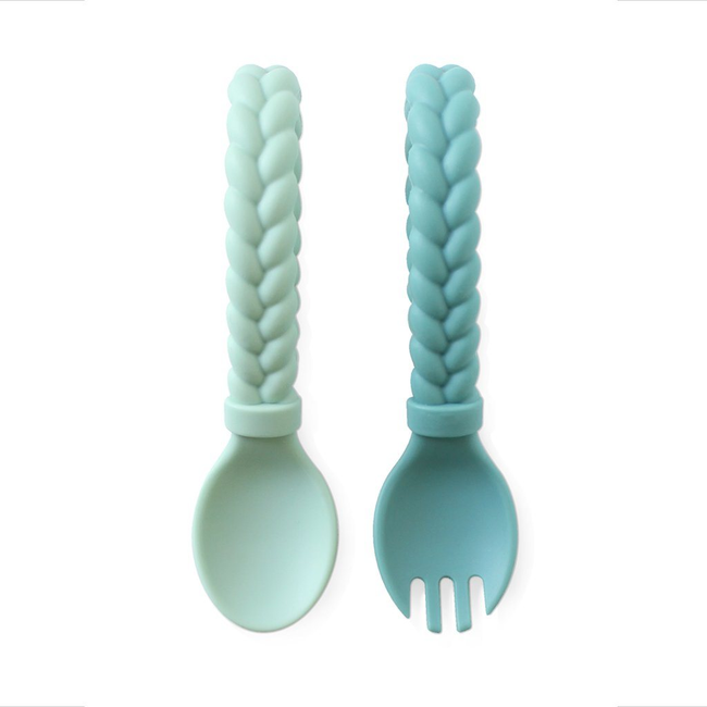Sweetie Spoons™ - Silicone Baby Fork + Spoon Set-gallery-13772712804467