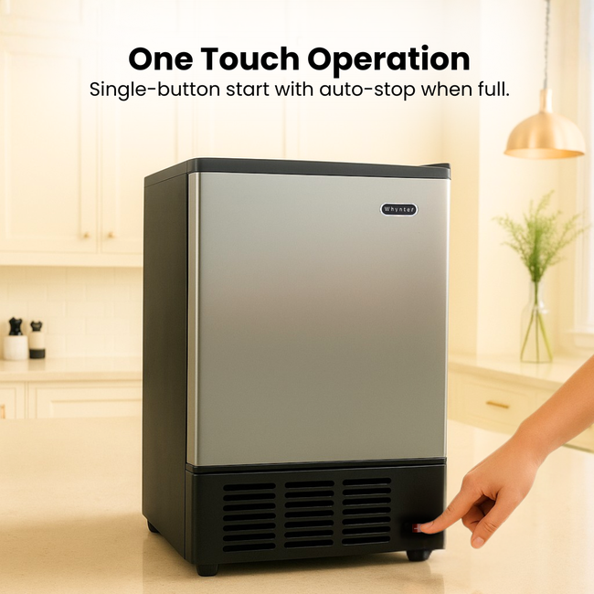 Whynter UIM‑155 Built-In Ice Maker – Stainless Steel, Front Venting, 12 lbs Daily Output-gallery-47954704138488