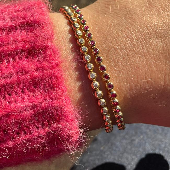 3GOG 14K Original Bubble Bracelet - Emerald, Ruby, or Sapphire - PREORDER DOWNPAYMENT-gallery-50676336656699