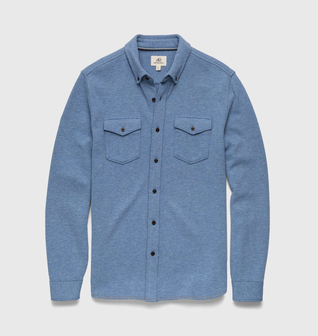 Rex Soft Knit Shirt - Blue Heather