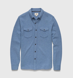 Rex Soft Knit Shirt - Blue Heather