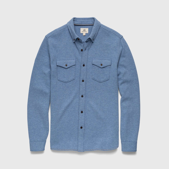 Rex Soft Knit Shirt - Blue Heather-gallery-44067649519874