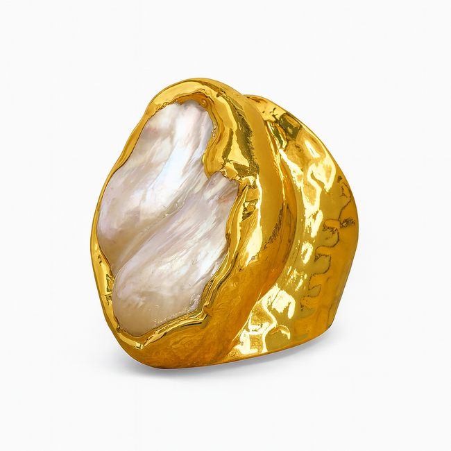 Baroque Pearl Cocktail Ring-gallery-34080307478603