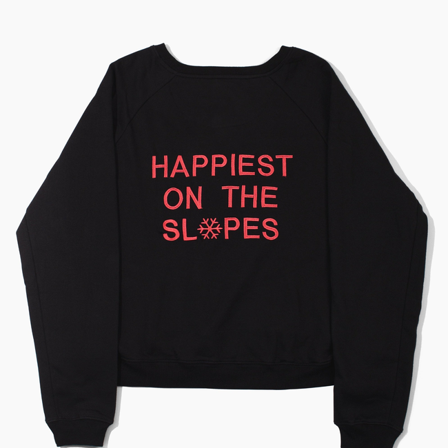 Happiest on the Slopes® Skiing Snowboarding Sweatshirt-gallery-33455043444896