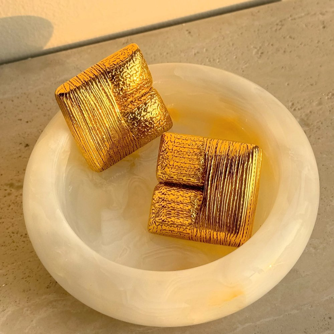 Retro Square Earrings-gallery-31654179930187