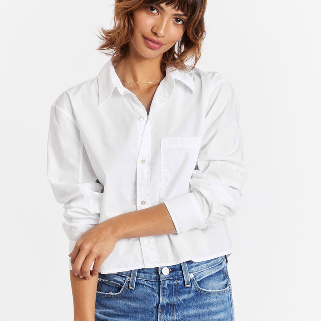 Ruth Crop Shirt <br> White-gallery-30350531788866