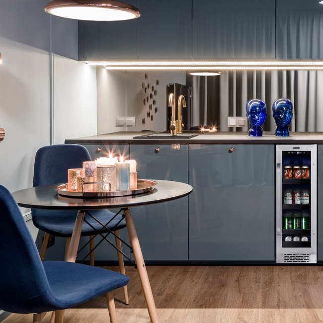 Whynter BBR-638SB 12 in. 75 12 oz. Can Built-In Beverage Fridge Cooler w/ Lock, Temp Controls, Glass-gallery-48113219076344