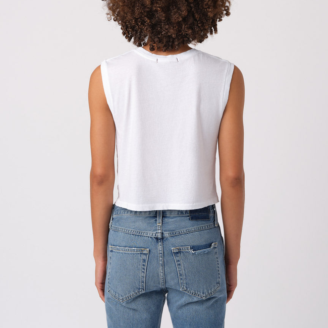 Sleeveless Babe Tee <br> White-gallery-31340989939778