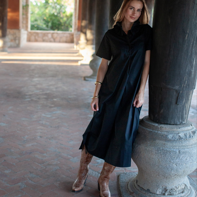 Weekender Ruffle Caftan - Midnight-gallery-51358919754016