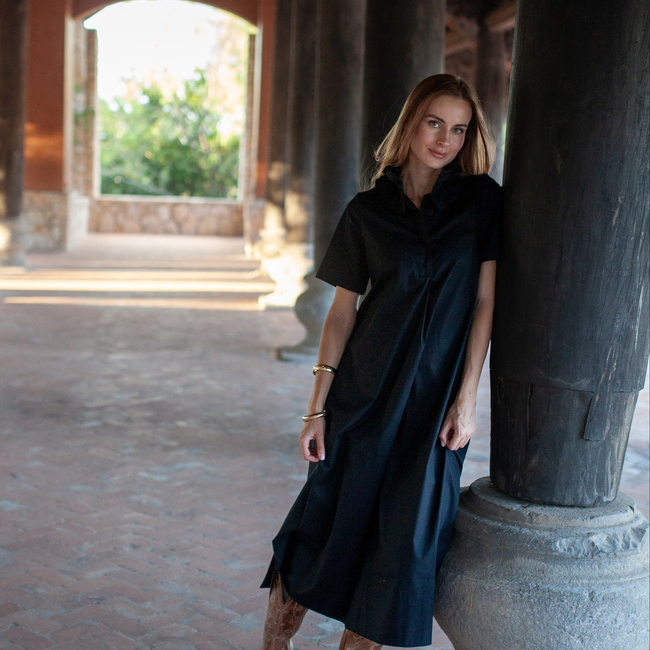 Weekender Ruffle Caftan - Midnight-gallery-51358919754016