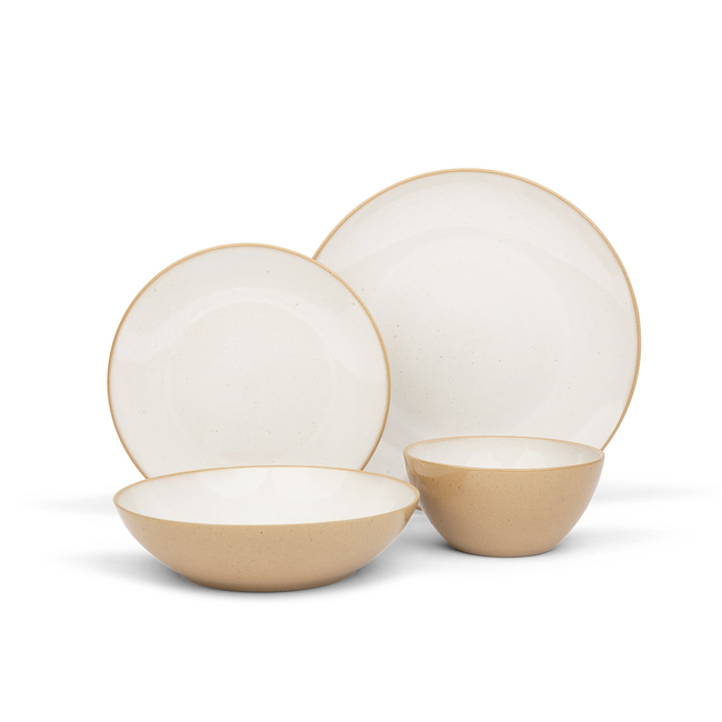 Ceramic Stoneware Tableware (16-Piece Set, 4 Place Settings)-gallery-53829110235508