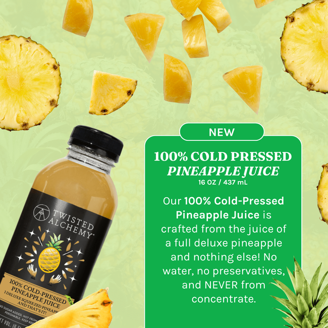16oz 100% PINEAPPLE JUICE COLD PRESSED-gallery-61499721187695