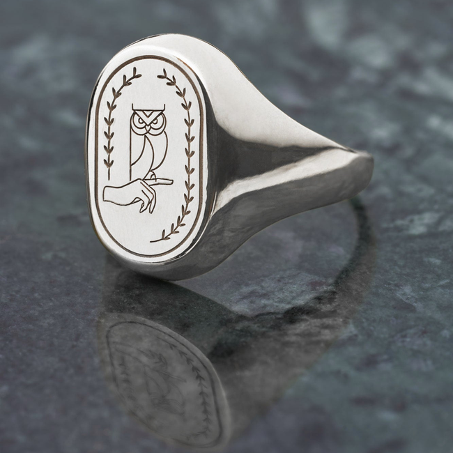 Athena Signet Ring in Silver, Size 7 (Seconds)-gallery-38545148641518