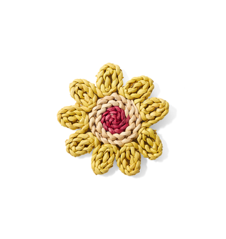 Island Weave Yellow Coasters (Set of 4)