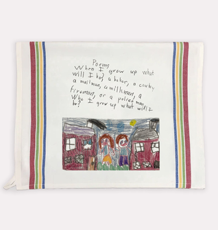 Multi Color Striped Custom Kids Artwork Towel