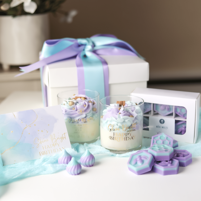 Shine Bright 9 oz Birthday Dessert Candle-gallery-35265870790726