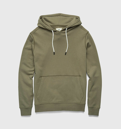 Marine French Terry Hoodie - Lichen Green