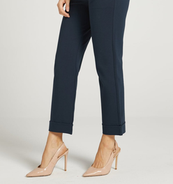 Easy Crop Trouser | Straight (Navy)