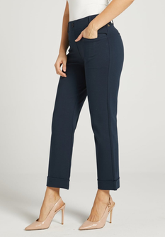 Easy Crop Trouser | Straight (Navy)