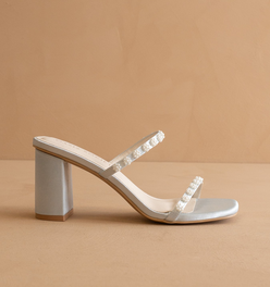 The Phoebe | Something Blue Beaded Strap Heel – Bridal & Occasion